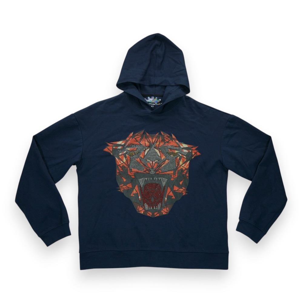 NWOT Heads Or Tails Crystal Slinky Hoodie Sz XL Blue Tiger ~ Men's
